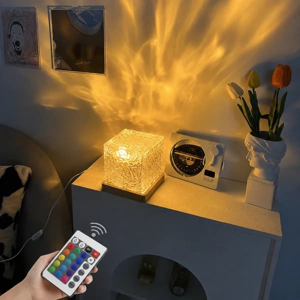 Crystal Cube Sunset Lamp ⭐