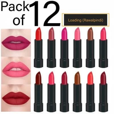 Matte Lipstick Set 12 Shades Long Lasting Pakistani