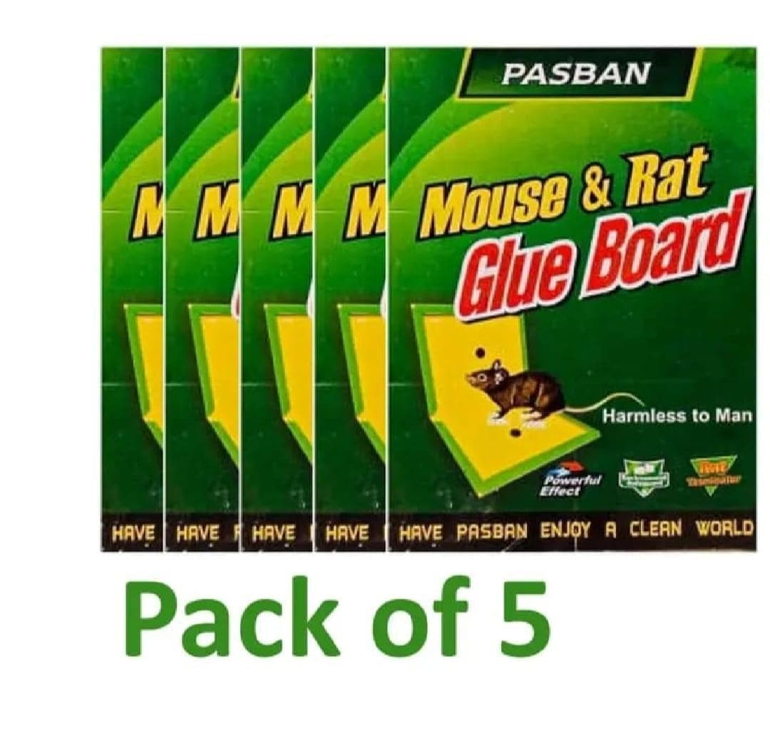 Green Mouse & Rat Trap Board - 5 Pcs Non-Toxic, Child-Safe, Strong Adhesive